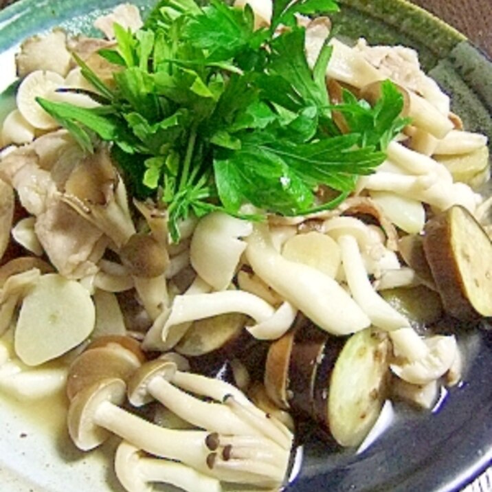 秋だ!キノコだ!★豚バラとキノコの洋風炒め物